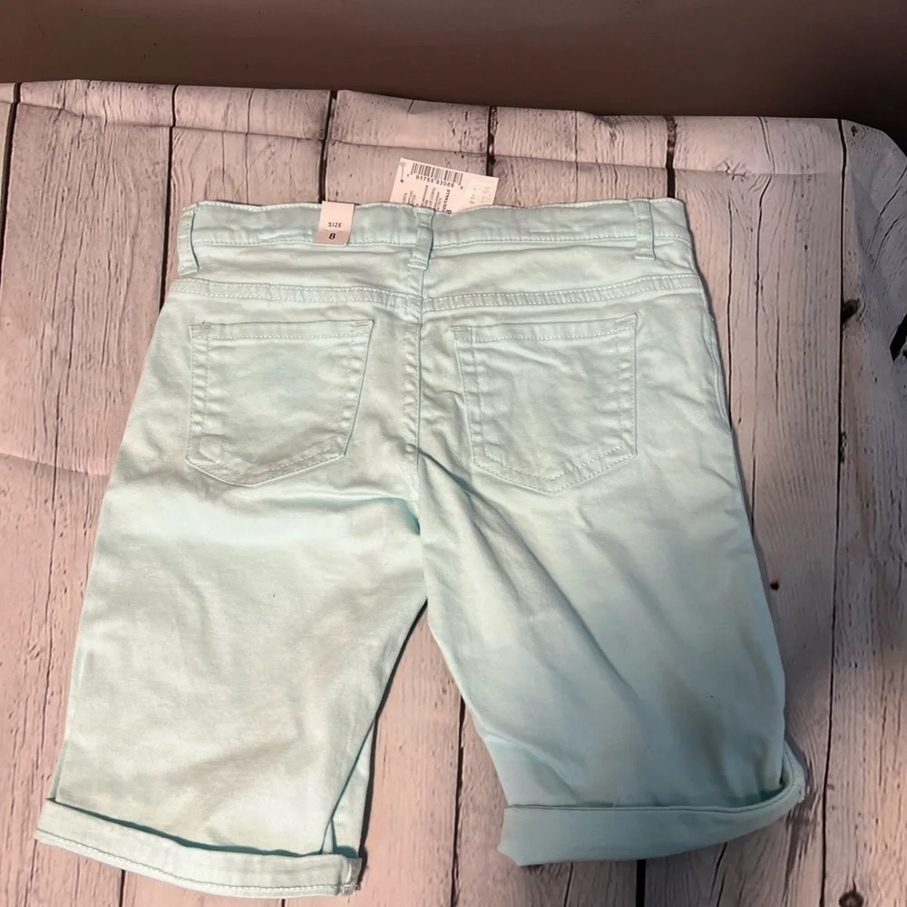 Girls shorts coral blue size 8